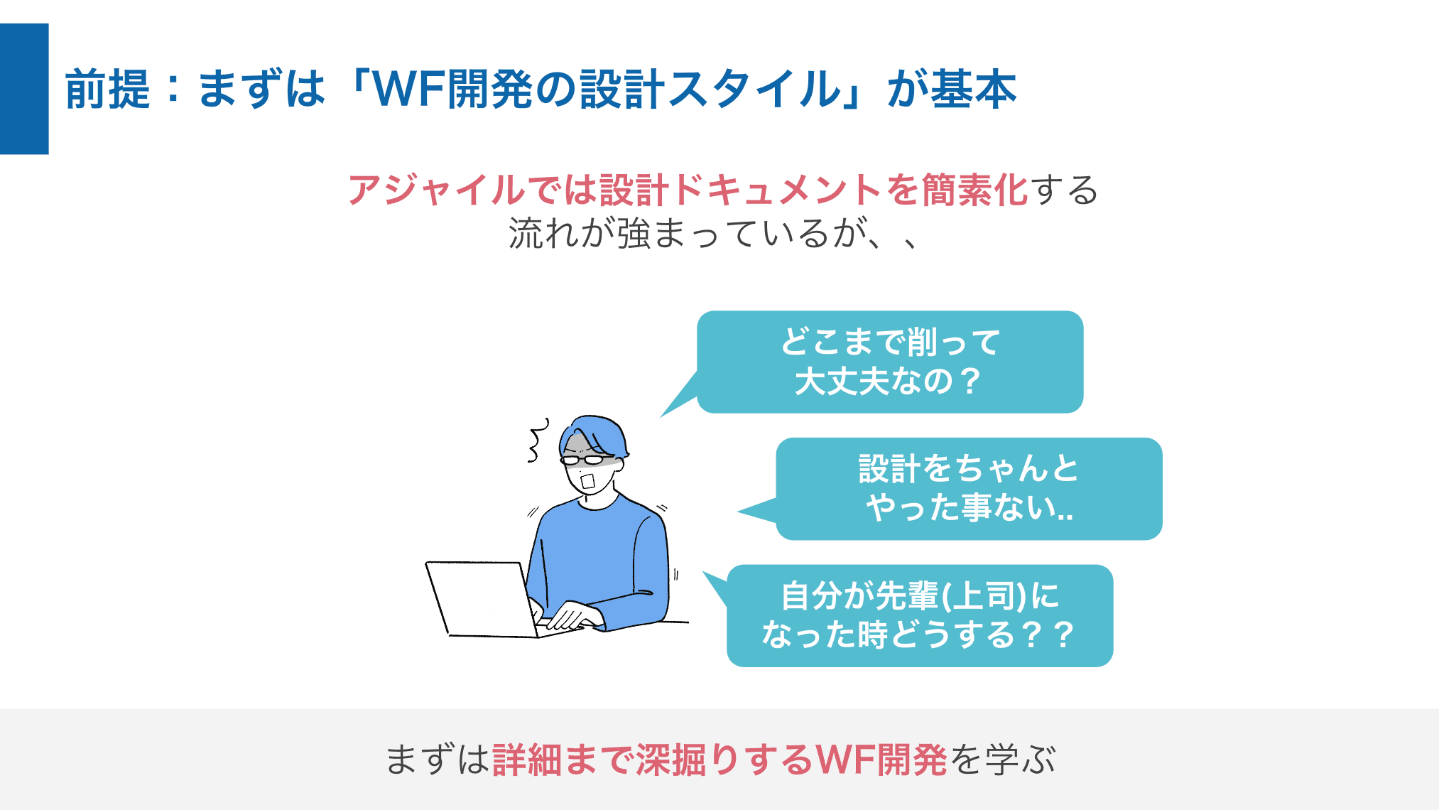 まずはウォーターフォール設計が基本