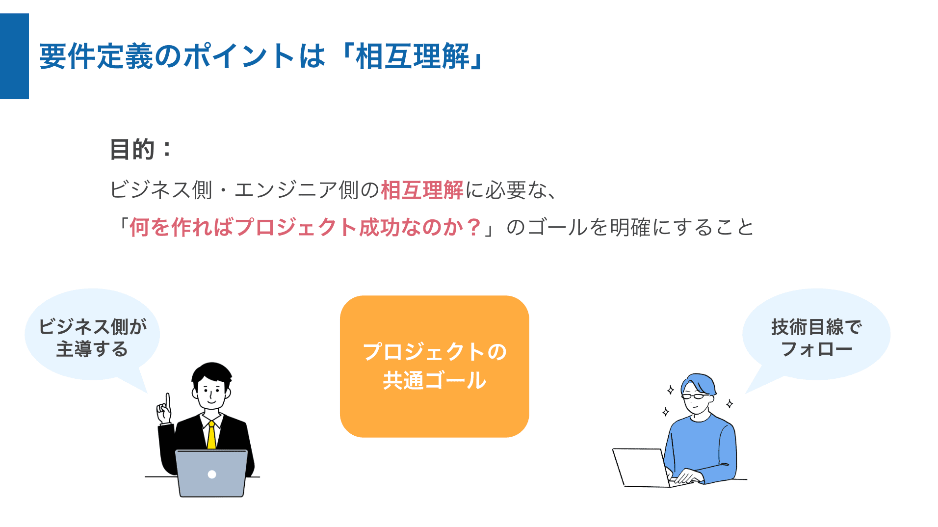 要件定義のポイントは相互理解